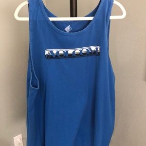 Tank top Volcom shirt size Xlarge. Color blue